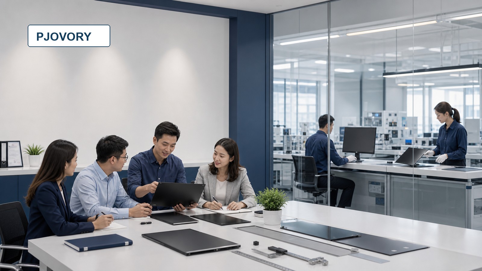 Professional office monitor privacy screen setup